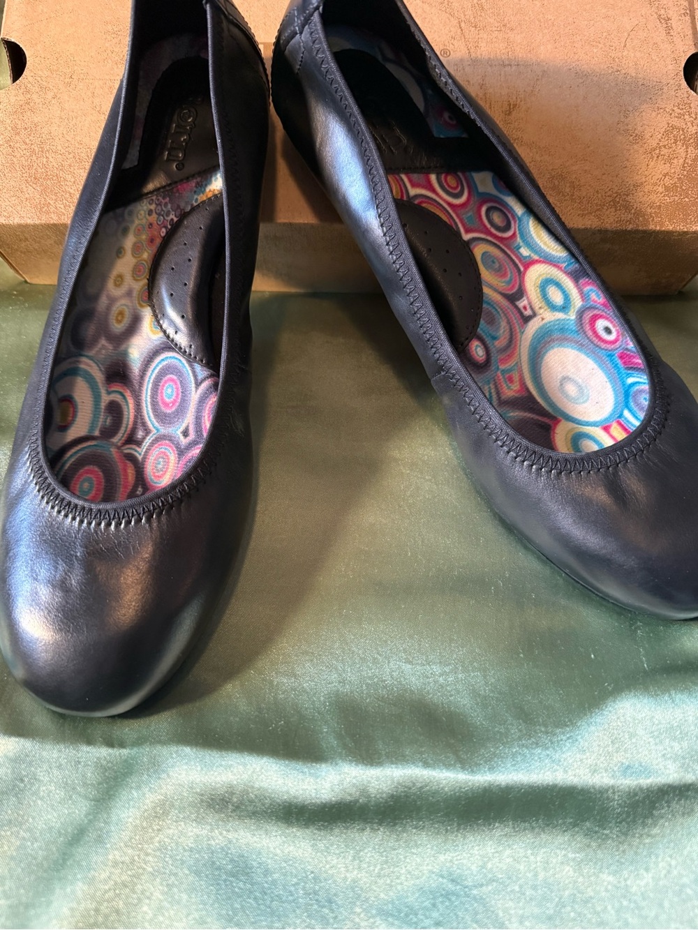 Born Black Soft Leather Ballet Flats